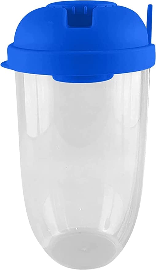 OFUNGO Fresh Fruit & Vegetable Cup with Dressing Container & Fork - BPA-Free Portion Control Food Storage Container for Meal Prep, Snacks & On-the-Go (Blue) - Perfect for Office Lunches, Picnics & Healthy Eating