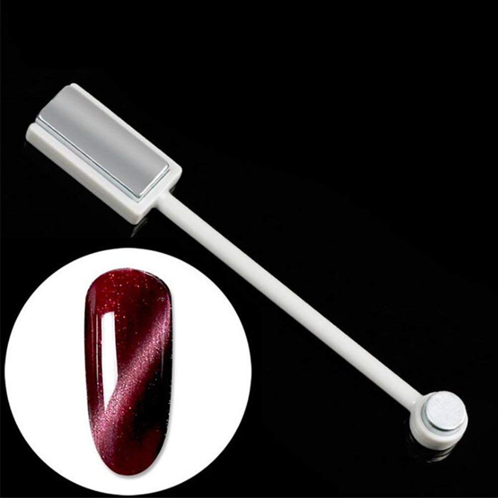 Cosluxe Double Head Magnetic Stick for 3D Cat Eye Gel Nail Polish - Professional Nail Art Manicure Tool for Salon & Home Use