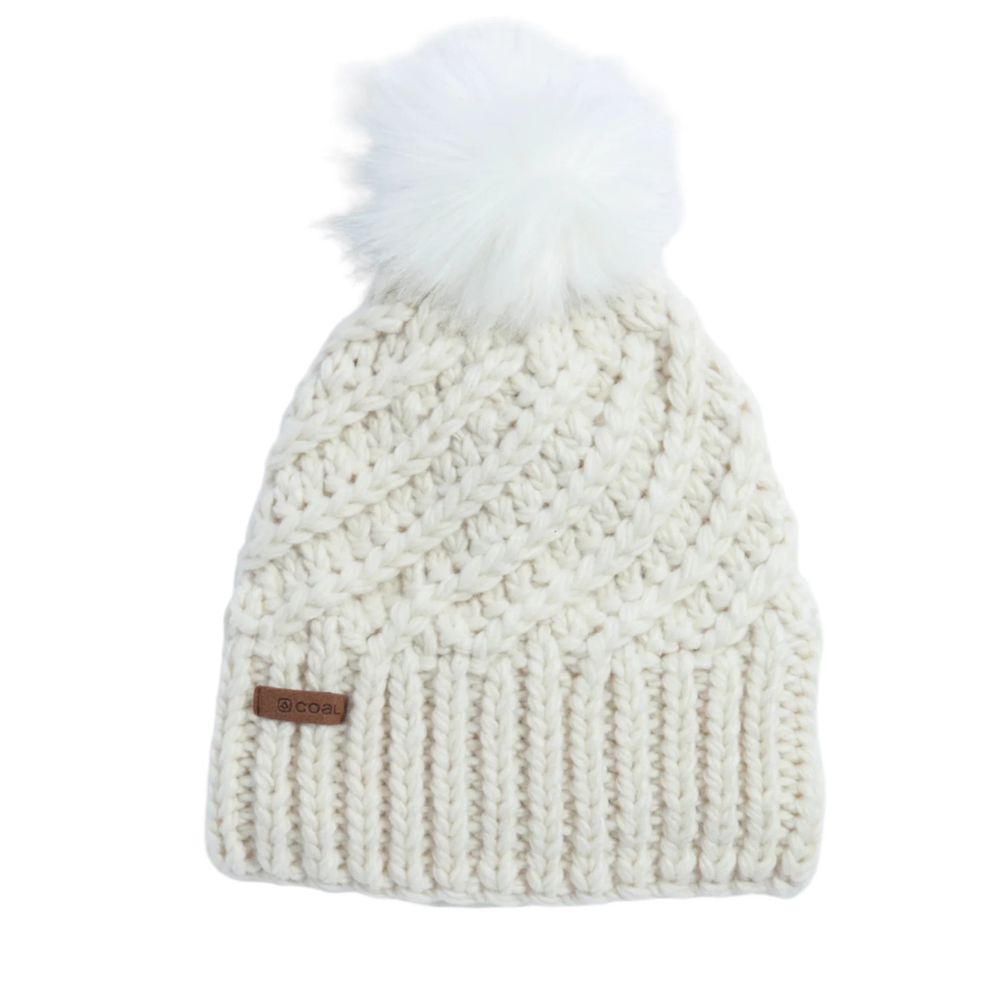 Coal Women's Maizy Tall Pom Beanie - Winter Knit Hat with Faux Fur Pom for Women & Girls - Perfect for Snowboarding, Skiing & Cold Weather Fashion