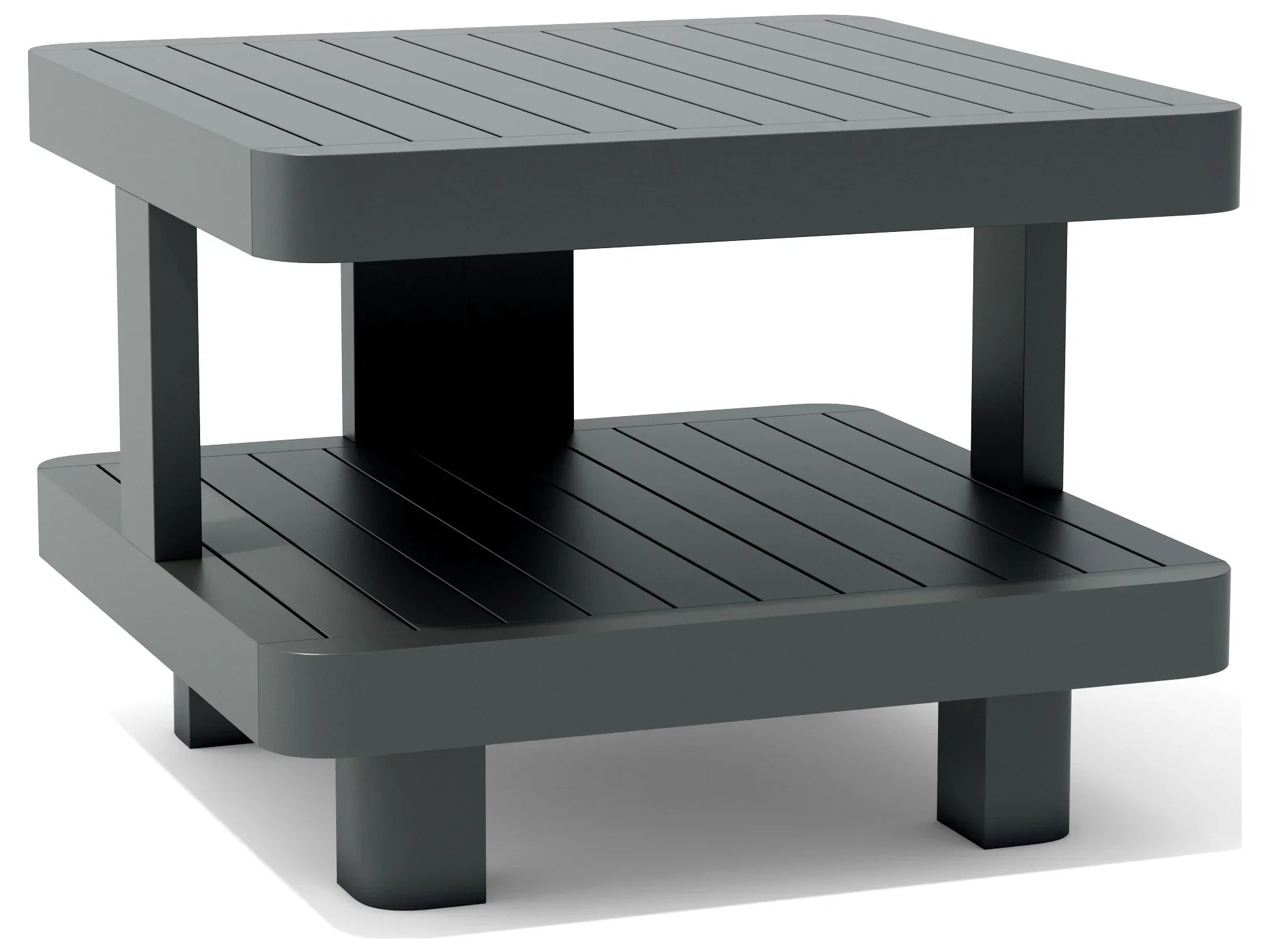Anderson Teak Granada Aluminum Side Table DS 906 AL - Outdoor Patio Furniture for Poolside, Garden & Deck Use