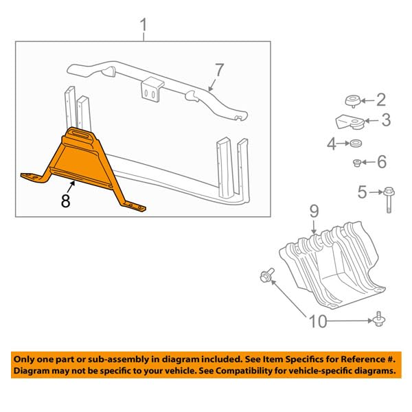 Compatible with 1999-2007 Chevy Silverado & GMC Sierra Pickup Truck Radiator Support Center Brace 15223723 - Heavy Duty Replacement Part for Engine Protection & Off-Road Use