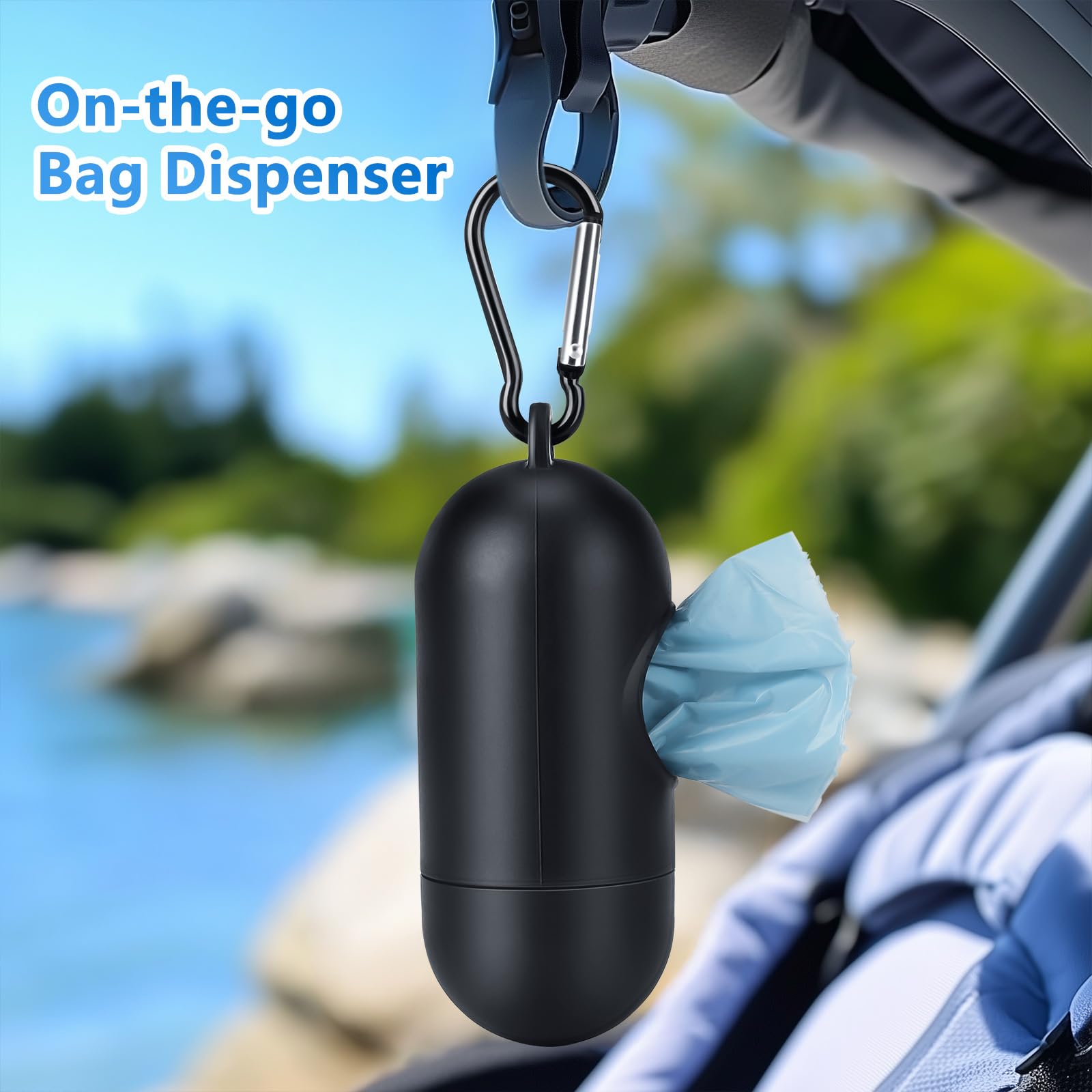 Guiseapue Stroller Cup Holder - Universal Stroller Accessories with Pacifier Clip & Diaper Bag Dispenser | Baby Travel Essentials for On-the-Go Parents | Perfect for Walks, Shopping & Road Trips