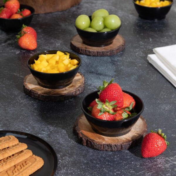 Simcha Collection 6 oz. Round Plastic Bowls - 100 Pack Disposable Party Bowls for Snacks, Salads, Ice Cream - Perfect for Parties, Picnics, Catering & Home Use