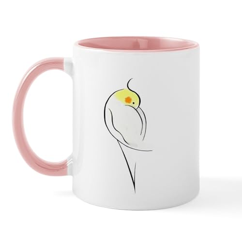 White/Pink Inside - Lutino Cockatiel Mug