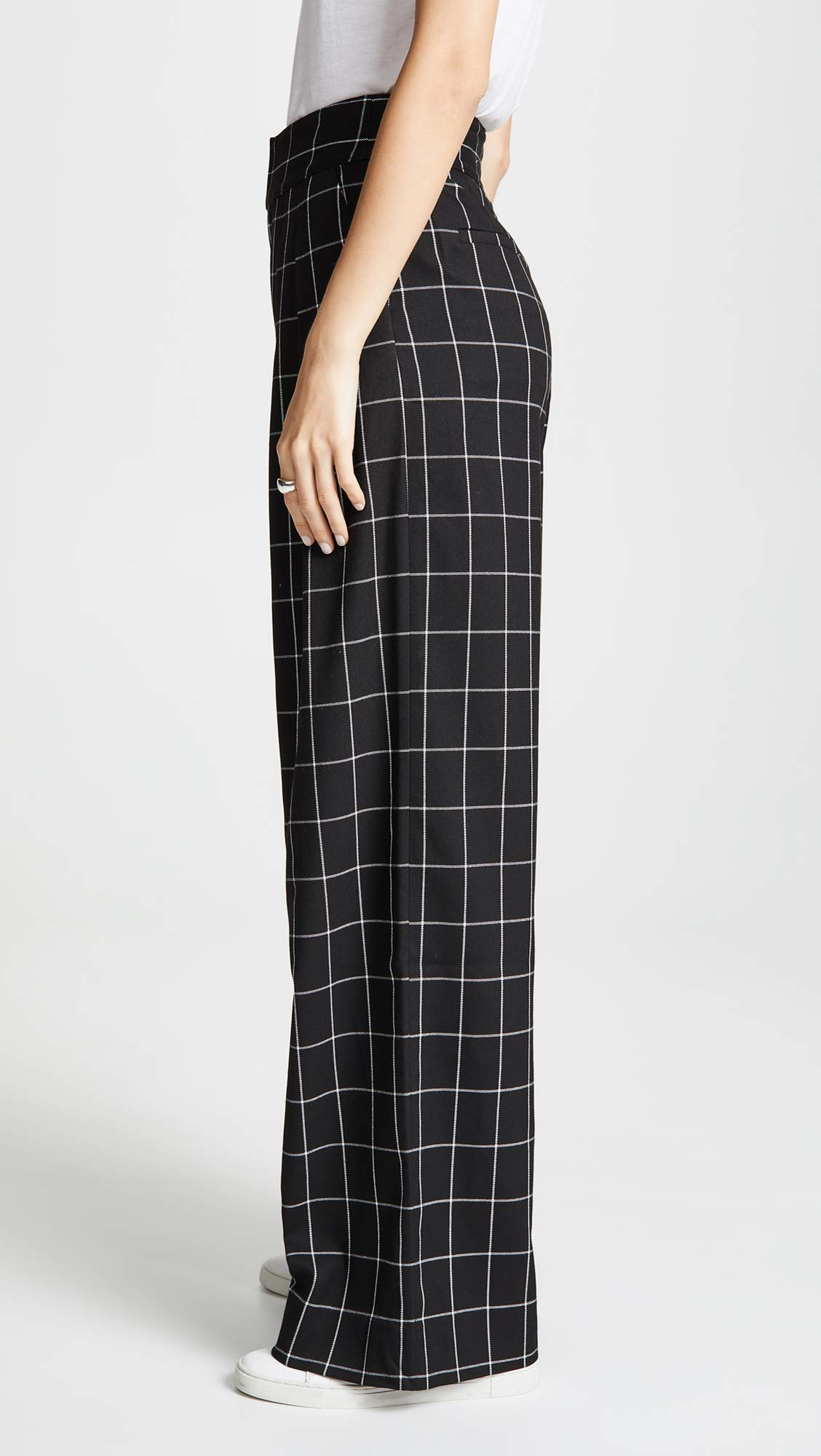 Women's Wide Leg Dress Pants for Work & Office - Black Professional Trousers Size 8 - Perfect for Business Attire, Formal Events & Everyday Office Wear