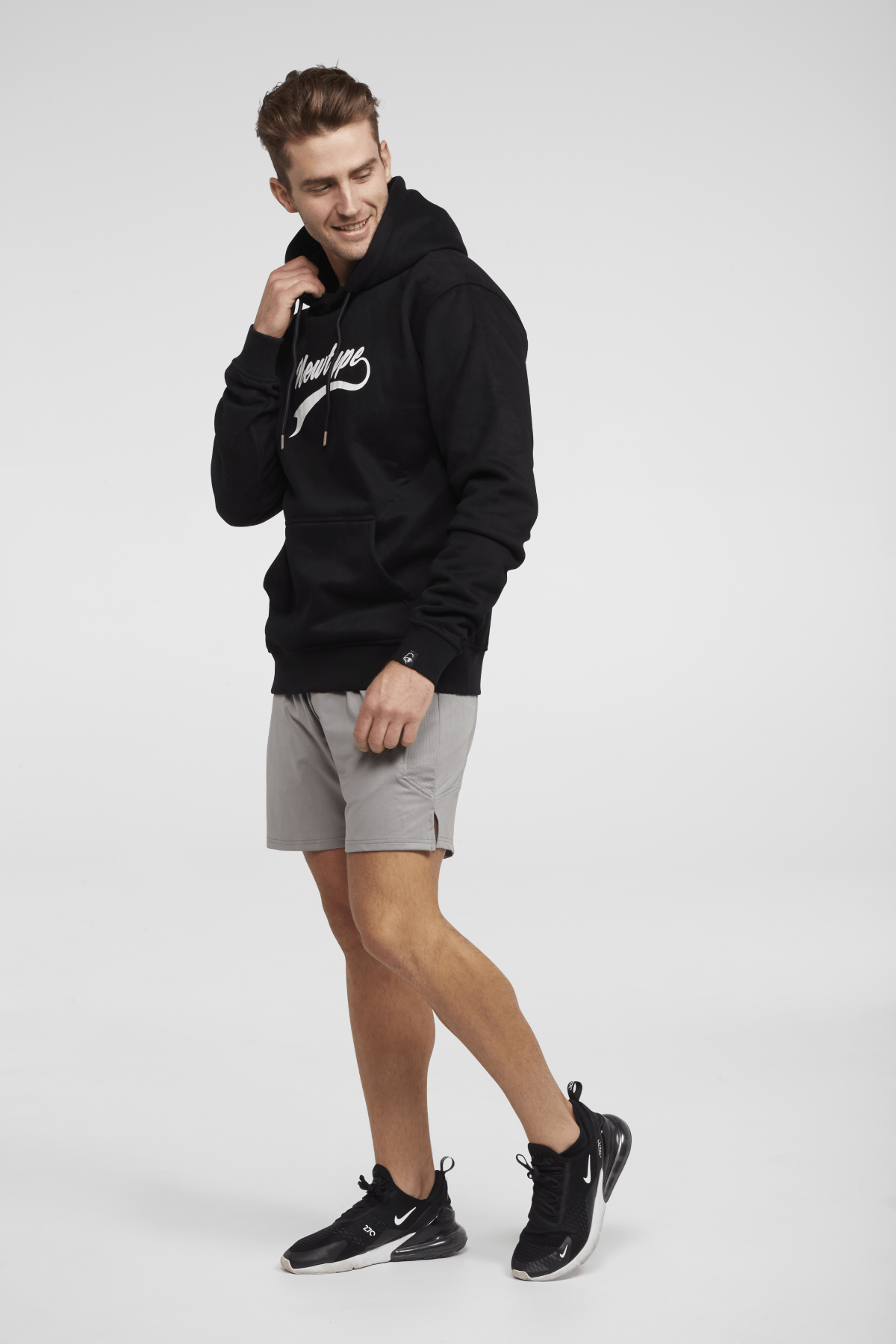 Dynamic Hooded Pullover Sweatshirt for Men & Women - Soft Fleece Lined Comfortable Zip Up Hoodie in Midnight Black - Perfect for Gym, Running, Outdoor Activities & Casual Wear
