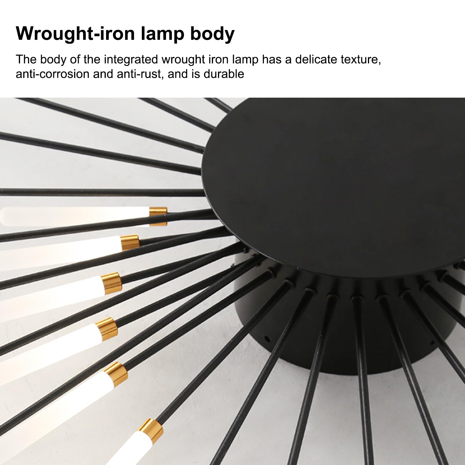 Modern LED Ceiling Light Fixture - 42-Light Flower Chandelier with Metal & Acrylic Design for Living Room, Bedroom & Dining Room - Black | Energy-Efficient Ambient Lighting for Home Decor & Romantic Dinners