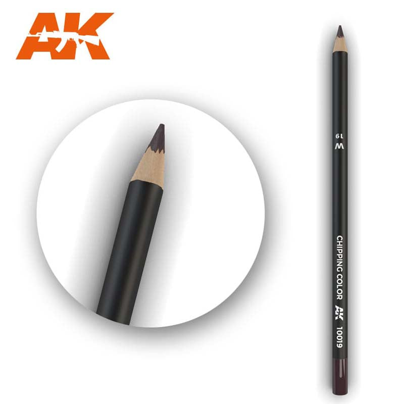 AK Weathering Pencil - Realistic Chipping & Rust Effects for Scale Models - Perfect for Military, Automotive & Diorama Painting Projects