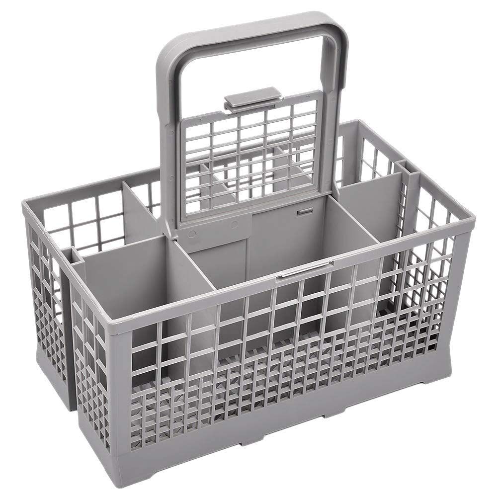 Universal Dishwasher Cutlery Basket - Plastic Replacement Cutlery Holder for Knives, Forks & Chopsticks - Fits Most Dishwashers - Perfect for Kitchen Utensil Organization & Dishwasher Efficiency