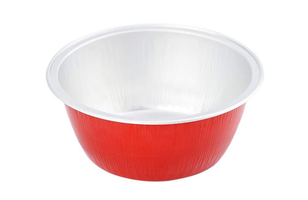 KitchenDance 4oz Disposable Colored Aluminum Foil Baking Cups - 500 Pack Red for Creme Brulee, Mini Desserts, Cupcakes & Muffins | Perfect for Baking, Cooking & Food Prep | Ideal for Parties, Catering & Home Baking