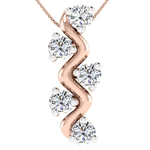 IGI/IGLI/DGL Certified 0.06 Carat (IJ Color I1-I2 Clarity) Diamond Pendant Necklace in 14K/18K White & Yellow Gold - Elegant Jewelry Gift for Women & Girls | Perfect for Birthdays, Anniversaries & Special Occasions