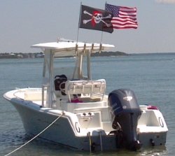 4 Foot American Made USA Flag with Boat Rod Holder - Perfect for Fishing, Boating & Marine Decor