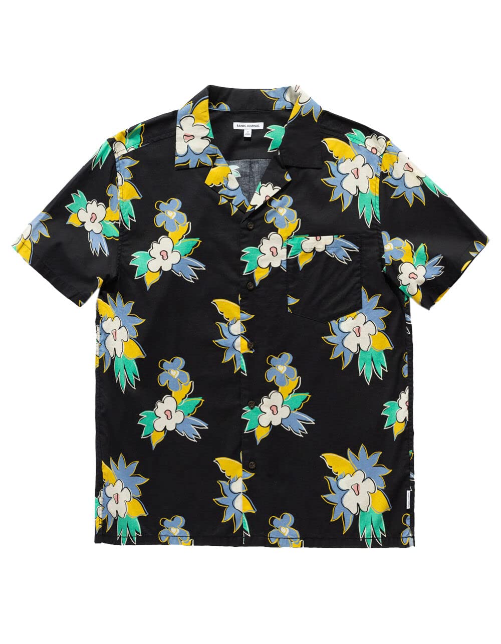 BANKS JOURNAL Islands Button Up Shirt for Men - Lightweight Casual Hawaiian Shirt with Short Sleeves - Perfect for Beach Vacation, Summer Outfits, and Tropical Getaways