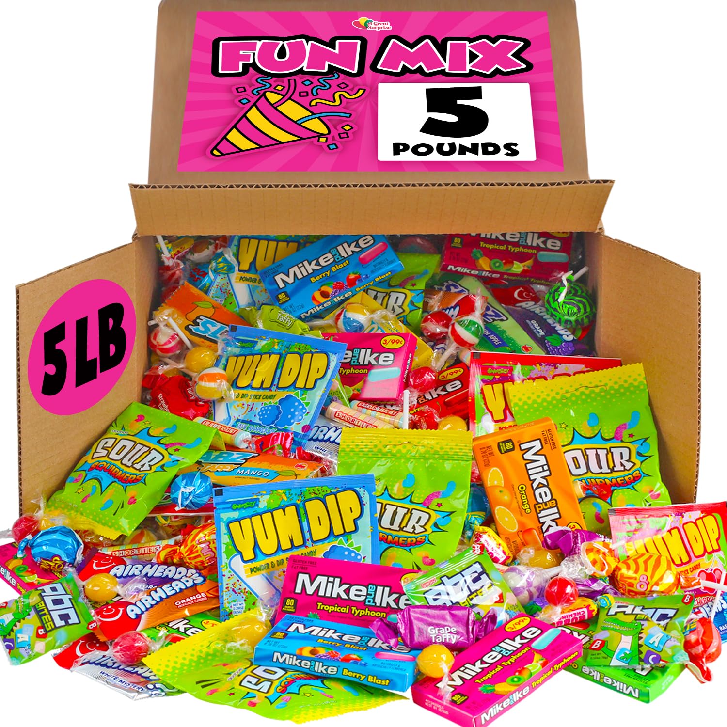 5LB Bulk Candy Assortment - Individually Wrapped Mixed Candies for Easter Egg Filling, Party Favors, Halloween Treats & Office Snacks