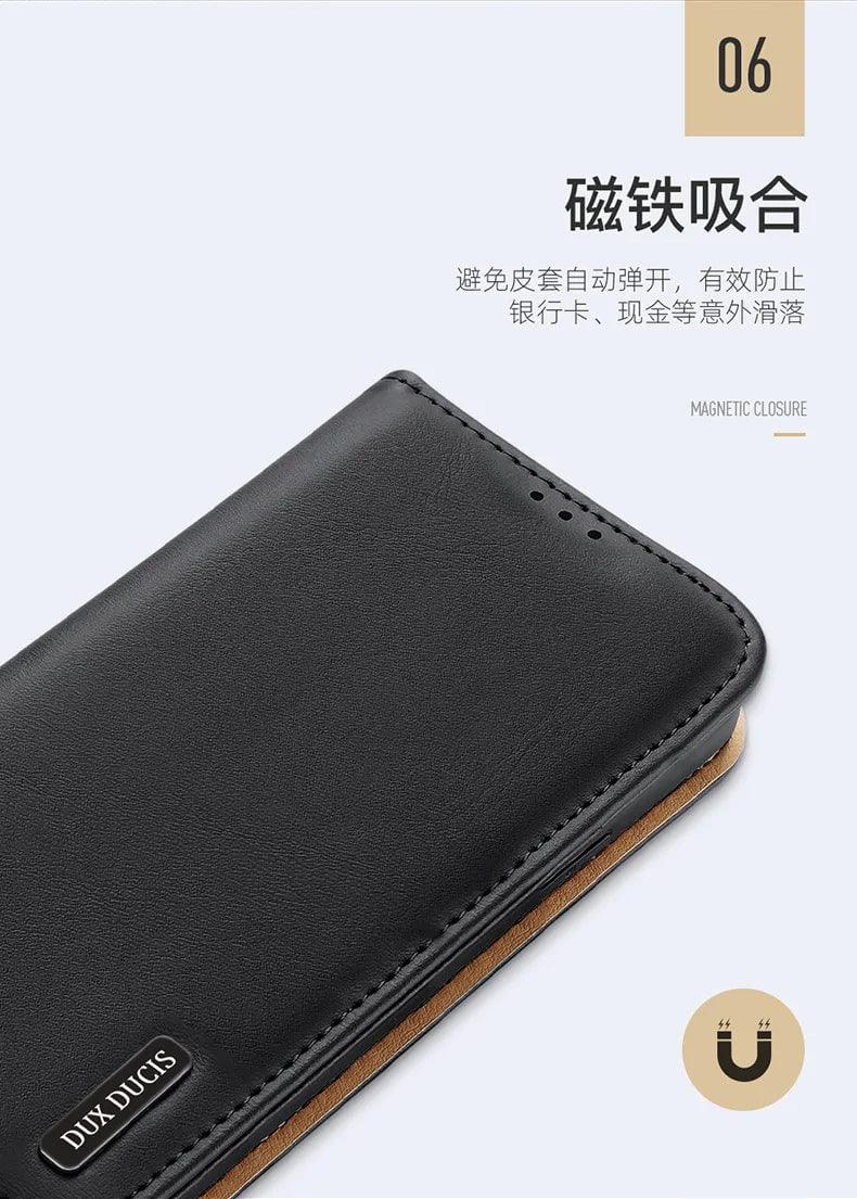 DuxDucis Galaxy S24 Genuine Leather Wallet Case - Premium Protective Cover with Card Slots for Samsung Galaxy S24 - Perfect for Business, Travel & Everyday Use