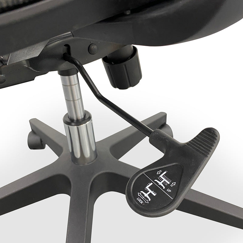 Premium GUSTO Executive Office Chair - Ergonomic High Back Mesh Chair with Adjustable Lumbar Support - Black - Perfect for Home Office, Gaming & Workspace Comfort