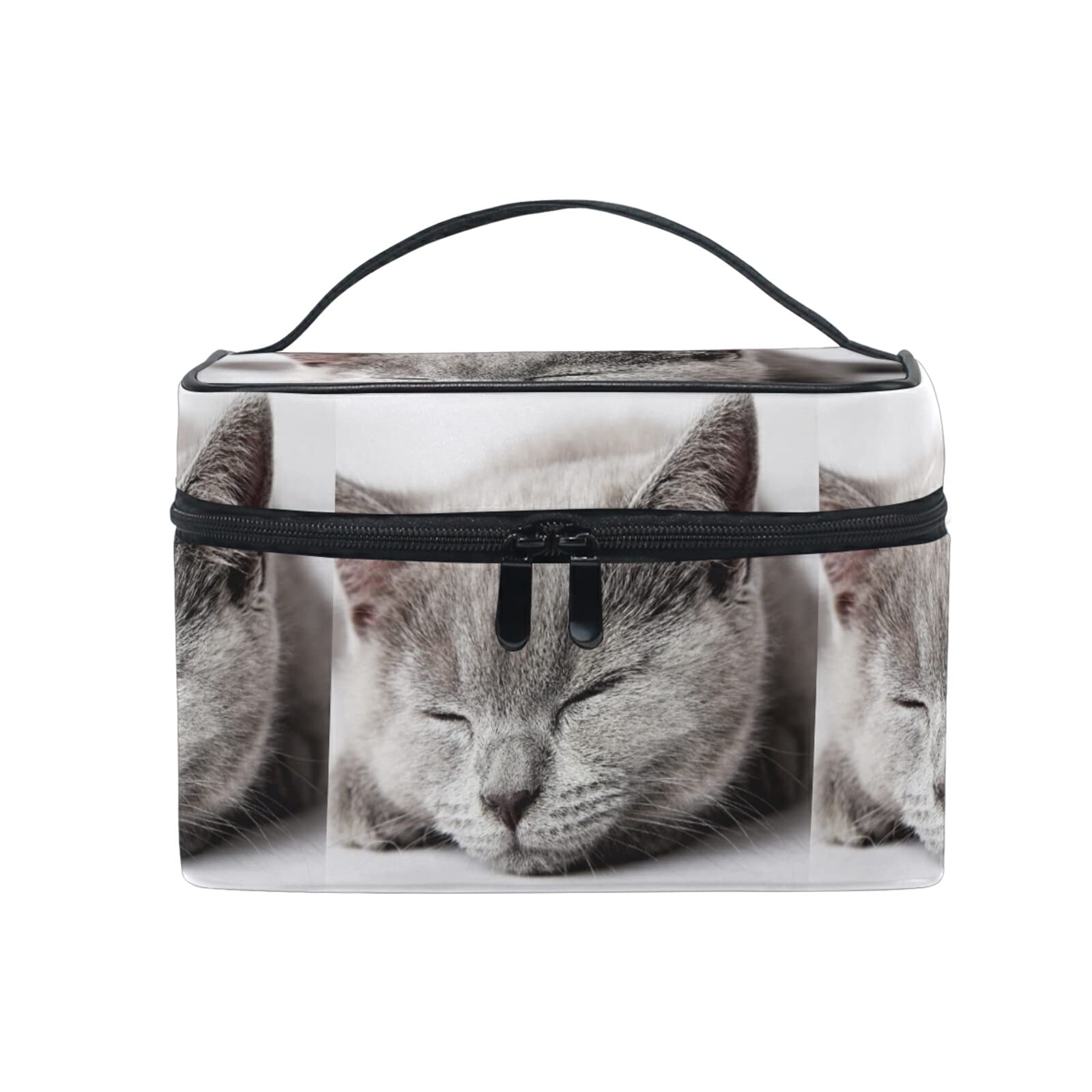 Cute Cat Kitten Makeup Bag for Women - Waterproof Cosmetic Organizer & Toiletry Travel Case - Perfect for Travel, Gym, and Daily Beauty Essentials