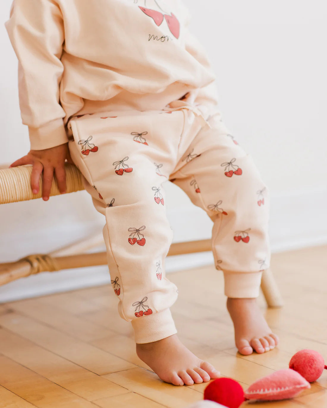 Rylee & Cru Relaxed Fleece Sweatpants for Women - Soft Mon Amour Print Joggers | Cozy Loungewear & Casual Outfit for Home, Yoga & Weekend Wear