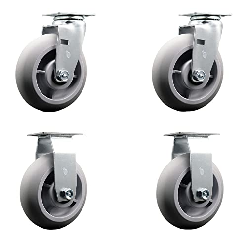 2 Swivel - 2 Rigid