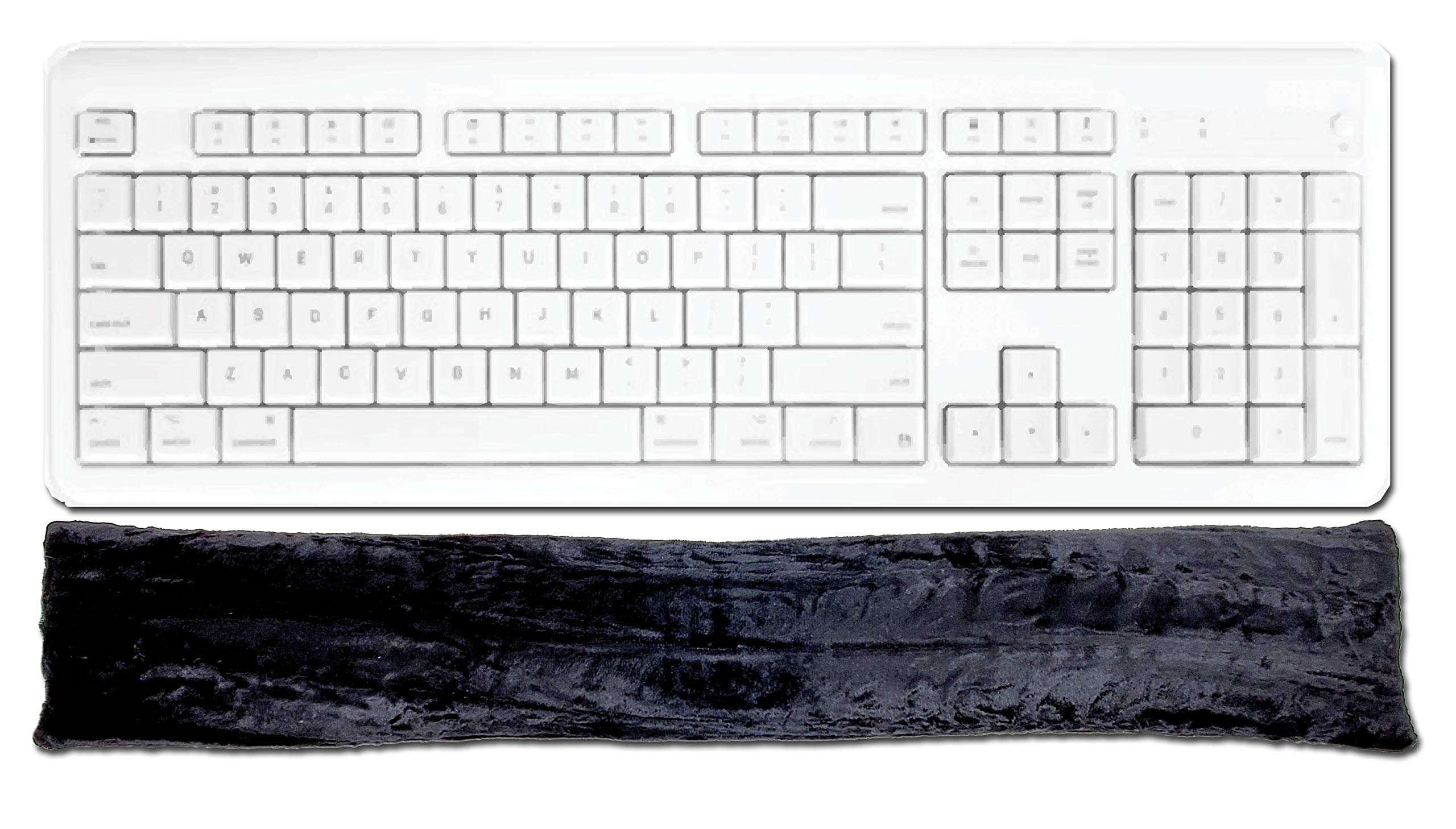 Ergonomic Handmade Keyboard Wrist Rest Pad with Flax Seed Filling - Lavender Scented Memory Foam Support for Typing Comfort - Black Magic Design (TWRL-BM) - Perfect for Office, Gaming & Home Computer Workstations