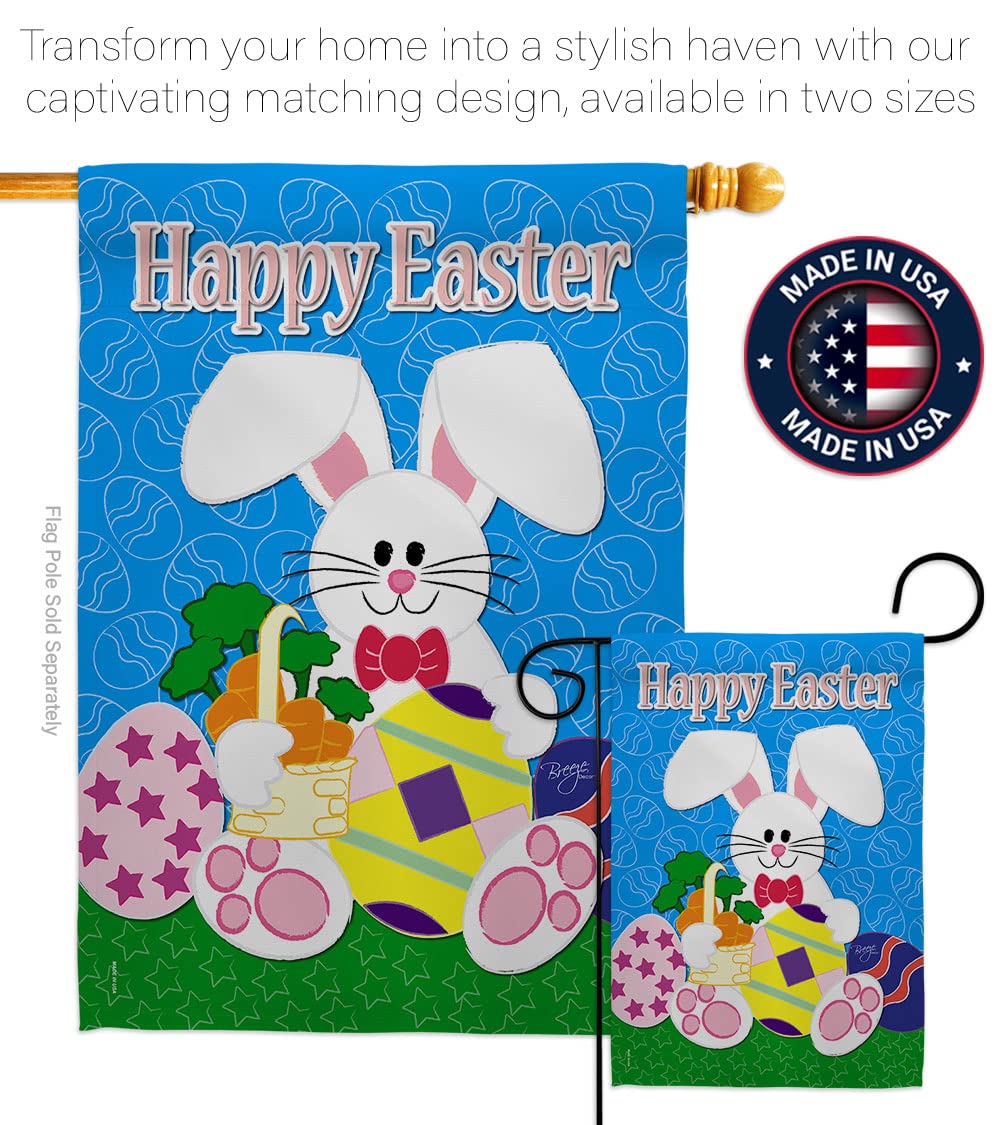 Happy Bunny House Flag & Eagle Set - Double-Sided 28