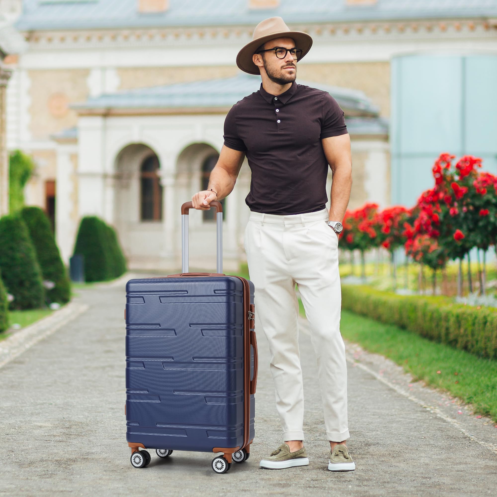 GARVEE 28 Inch Expandable Hard Shell Carry On Luggage with 360° Spinner Wheels | TSA Approved Lock | Lightweight Hardside Suitcase for Air Travel | Perfect for Business Trips & Weekend Getaways