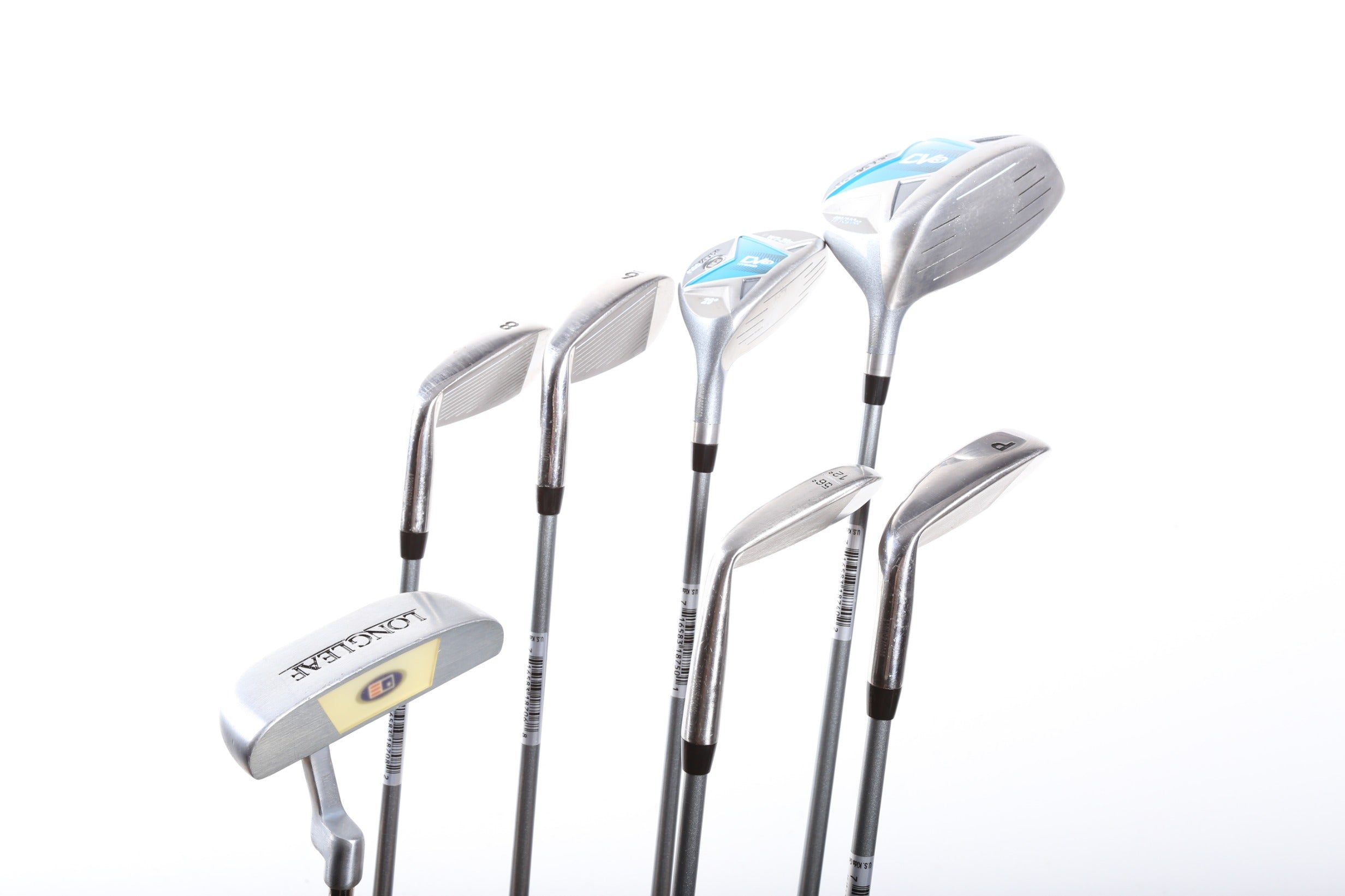 US Kids Golf Complete Club Set for Youth - Right Handed Driver, Hybrid, 6 Iron, 8 Iron, Pitching Wedge, Sand Wedge, Putter - Perfect for Junior Golfers & Beginners on the Course