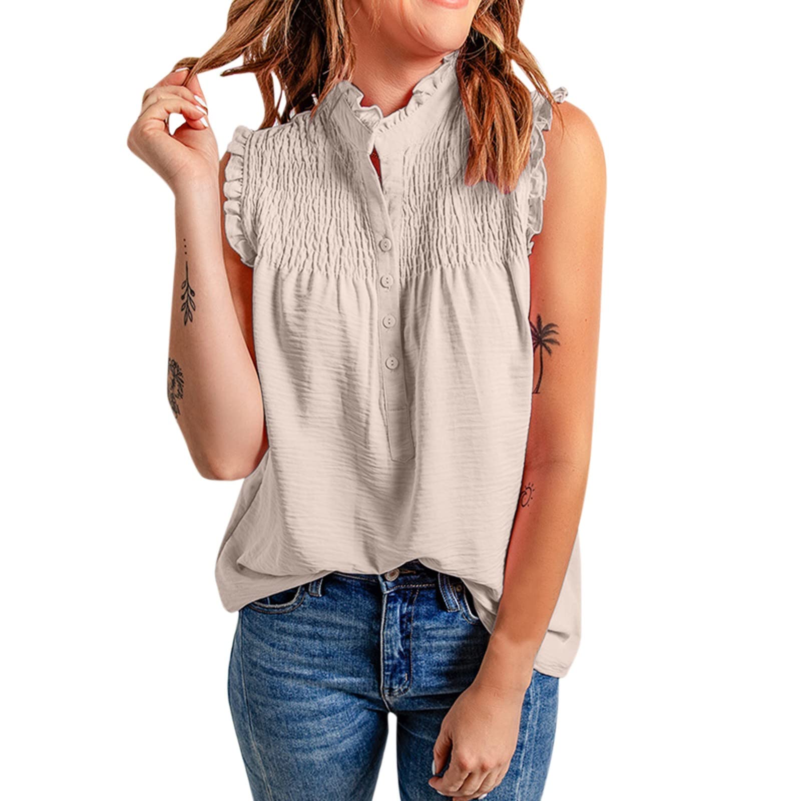 Women's Short Sleeve Polka Dot Tunic Top - Casual O-Neck Blouse for Summer, Work & Everyday Wear | Comfortable & Stylish Women's Shirt for Office, Outings & Relaxation