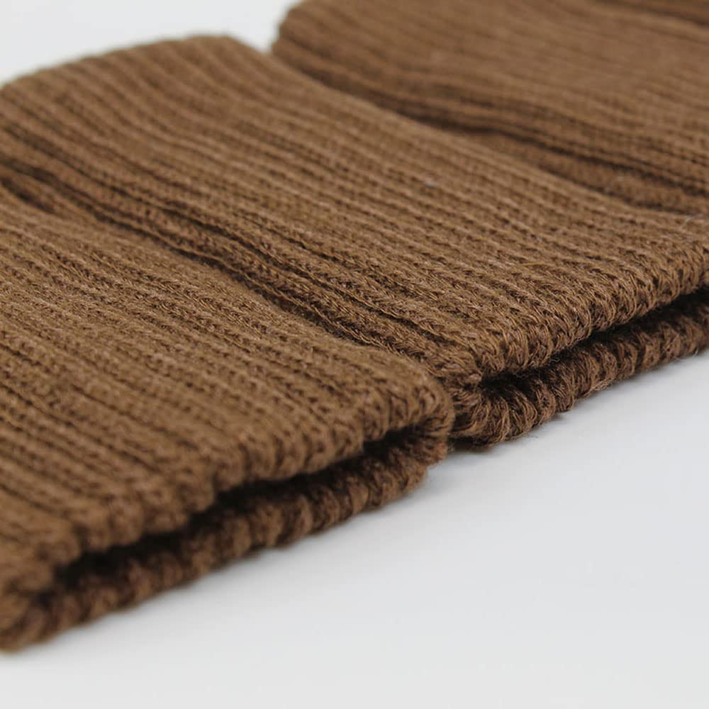 Knitted Chair Leg Socks Protectors - High Elastic Furniture Pads for Hardwood Floor Protection (Brown, 60-Pack) | Double Thickness Bar Stool Leg Covers for Home & Office Use