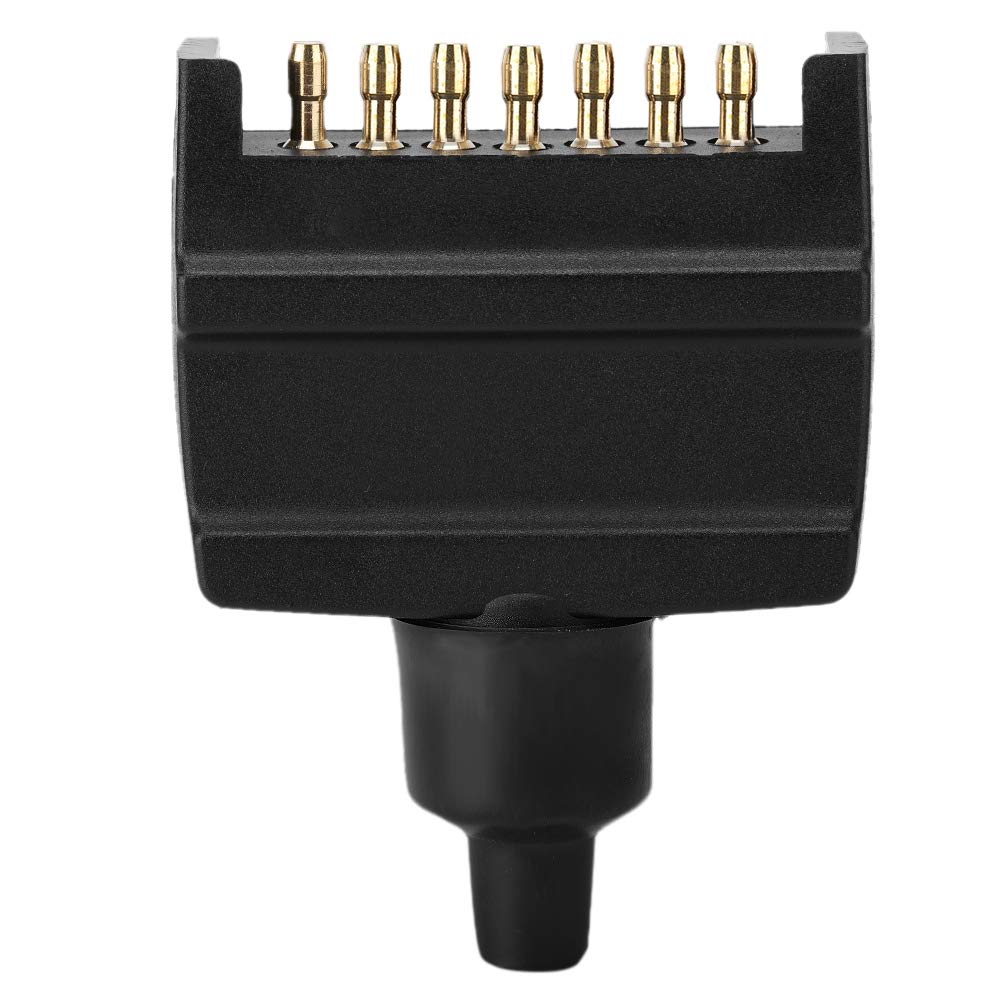 Yctze 7 Pin Flat Male Trailer Socket Plug Connector Adapter - 12V Caravan Trailer Plug for Australian Standard - Durable Electrical Connector for Caravans, Boats & Camping Trailers