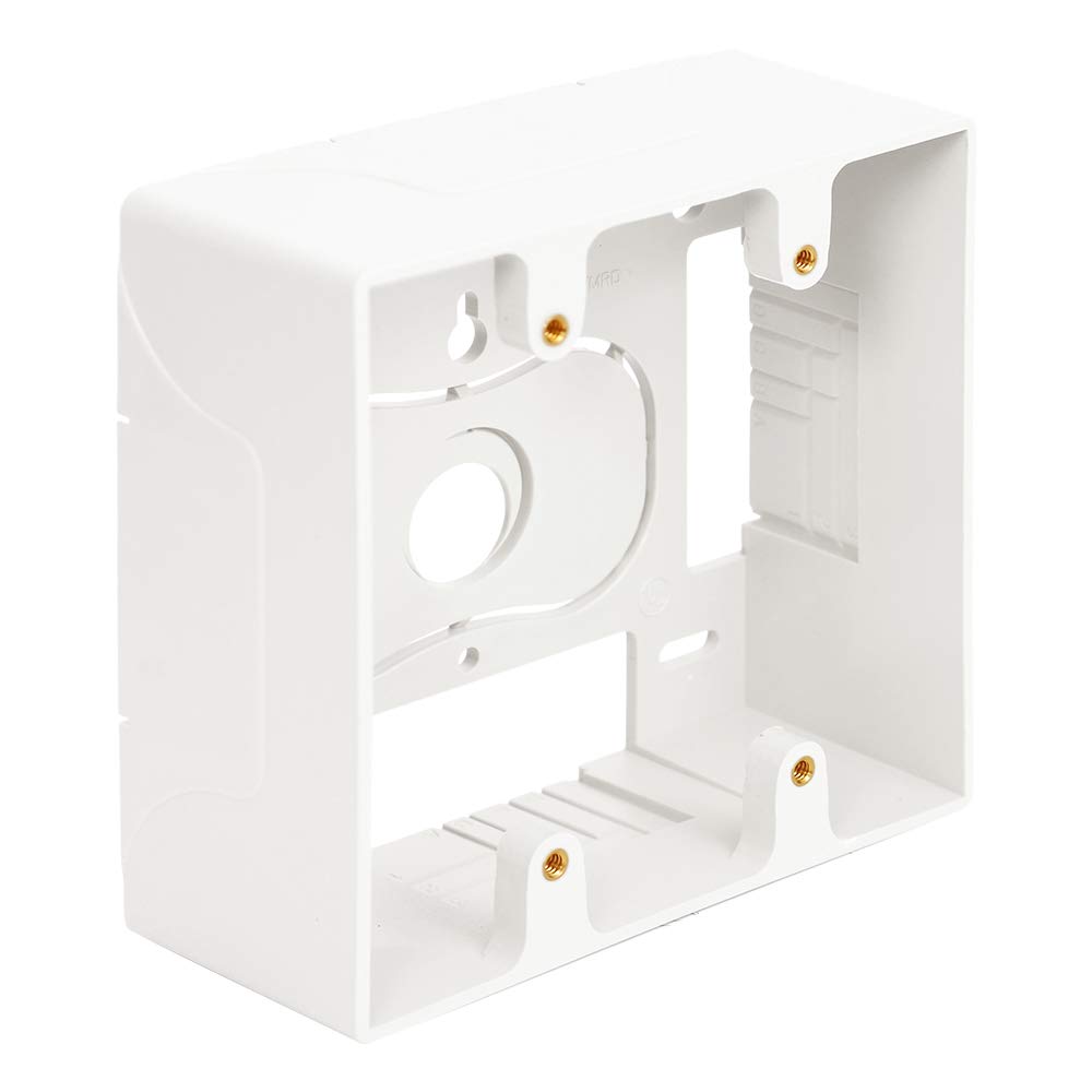 White Double Gang ICC Mounting Box - Heavy Duty Electrical Enclosure for Home & Commercial Wiring Installations