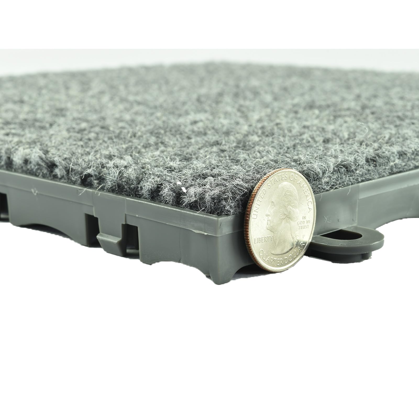 Greatmats Interlocking Carpet Tiles 1x1 Ft Modular Flooring - 20 Pack Gray Square Tiles for Home Gym, Office, Basement & Playroom Flooring
