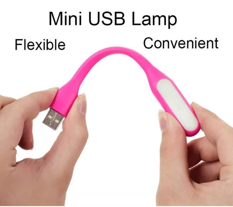 Flexible USB LED Reading Light for Keyboard & Laptop - Adjustable Gooseneck Desk Lamp for Computer, Books, Night Study - White Light for Home Office & Dorm Room
