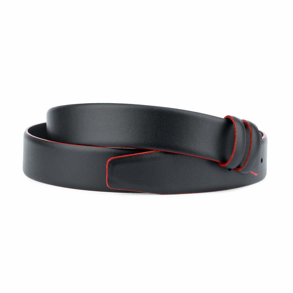 35mm Black Leather Belt Strap for Dunhill Buckles - Adjustable Replacement Men's Belt for Business & Casual Wear