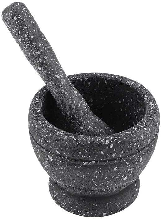 Premium Mortar and Pestle Set - Natural Stone Spice Grinder for Garlic, Herbs & Spices - Durable Kitchen Tool for Crushing, Grinding & Mixing - Perfect for Home Cooking, Baking & Ayurvedic Remedies