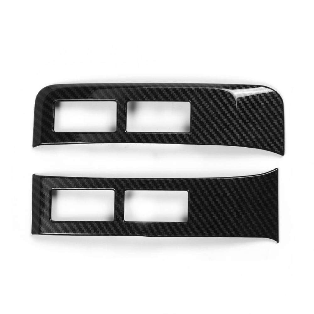 2Pcs Carbon Fiber Dashboard Cover Sticker for Toyota HiAce 2019 - Interior Trim Decoration & Protection - Perfect for Car Customization, Interior Upgrade, and Scratch Prevention