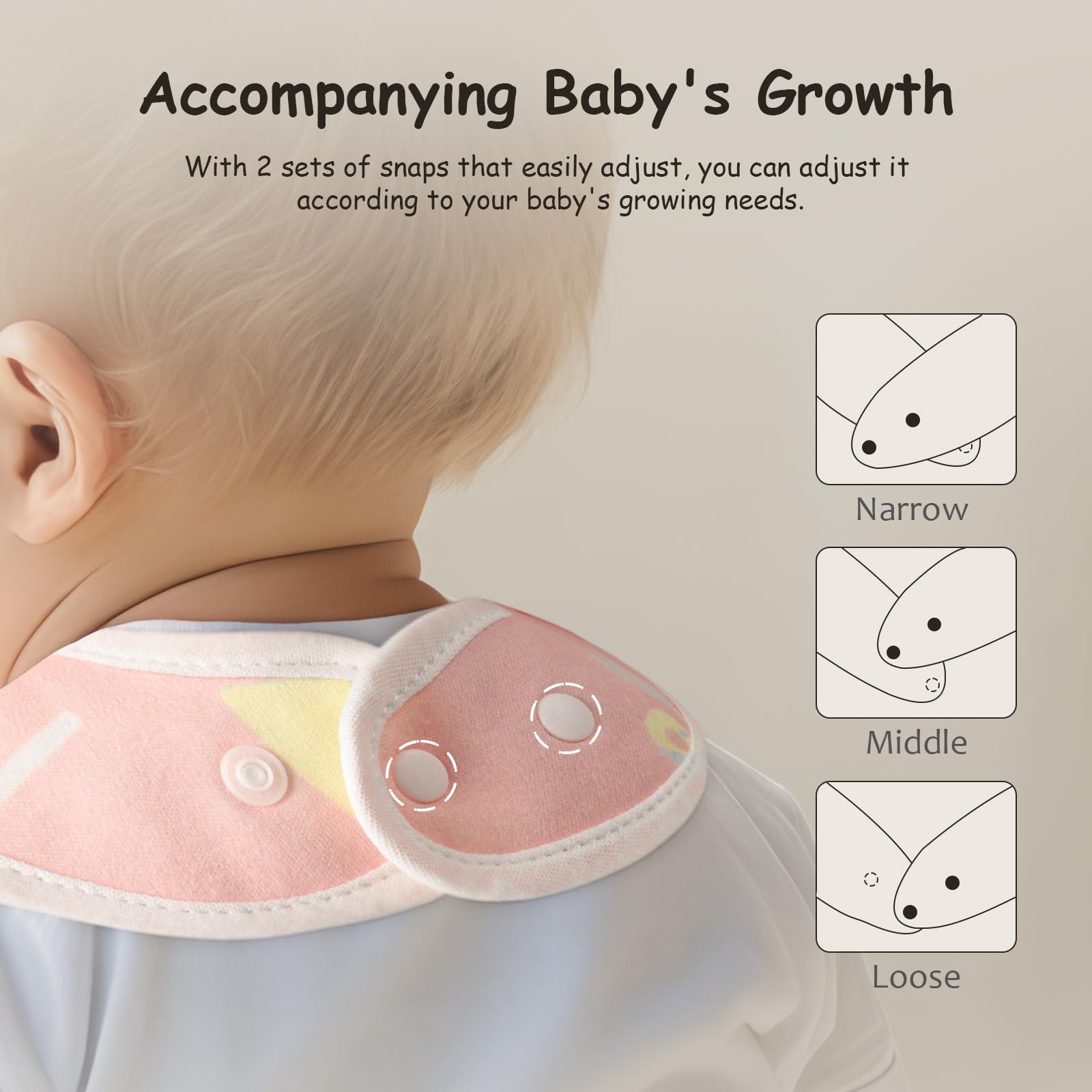 6 Pack Organic Baby Bibs for Boys & Girls - Soft Cotton Drool Bibs for Teething Infants | Perfect for Feeding, Mealtime & Messy Play