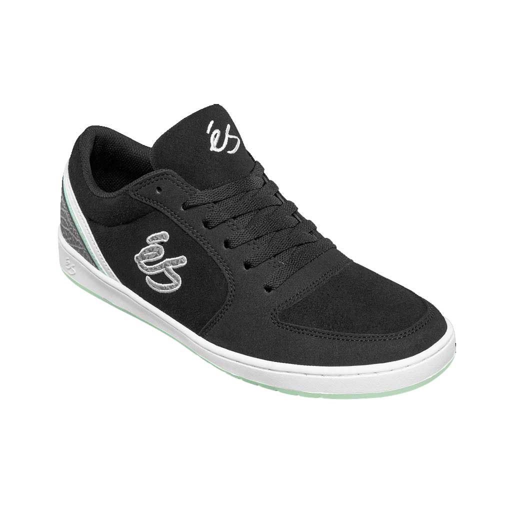 eS EOS Skate Shoes - Black, White & Turquoise Colors | Durable & Comfortable for Street Skating & Casual Wear
