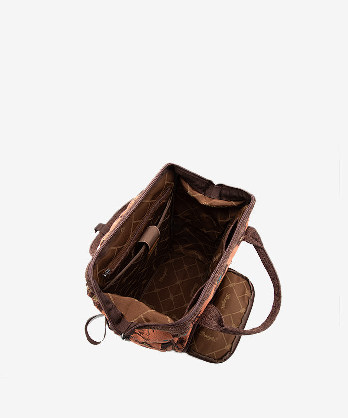 Wrangler Cowboy Print Diaper Bag - Stylish Baby Essentials Organizer for Travel, Outings & Parenting | Western-Themed Diaper Backpack for Moms & Dads