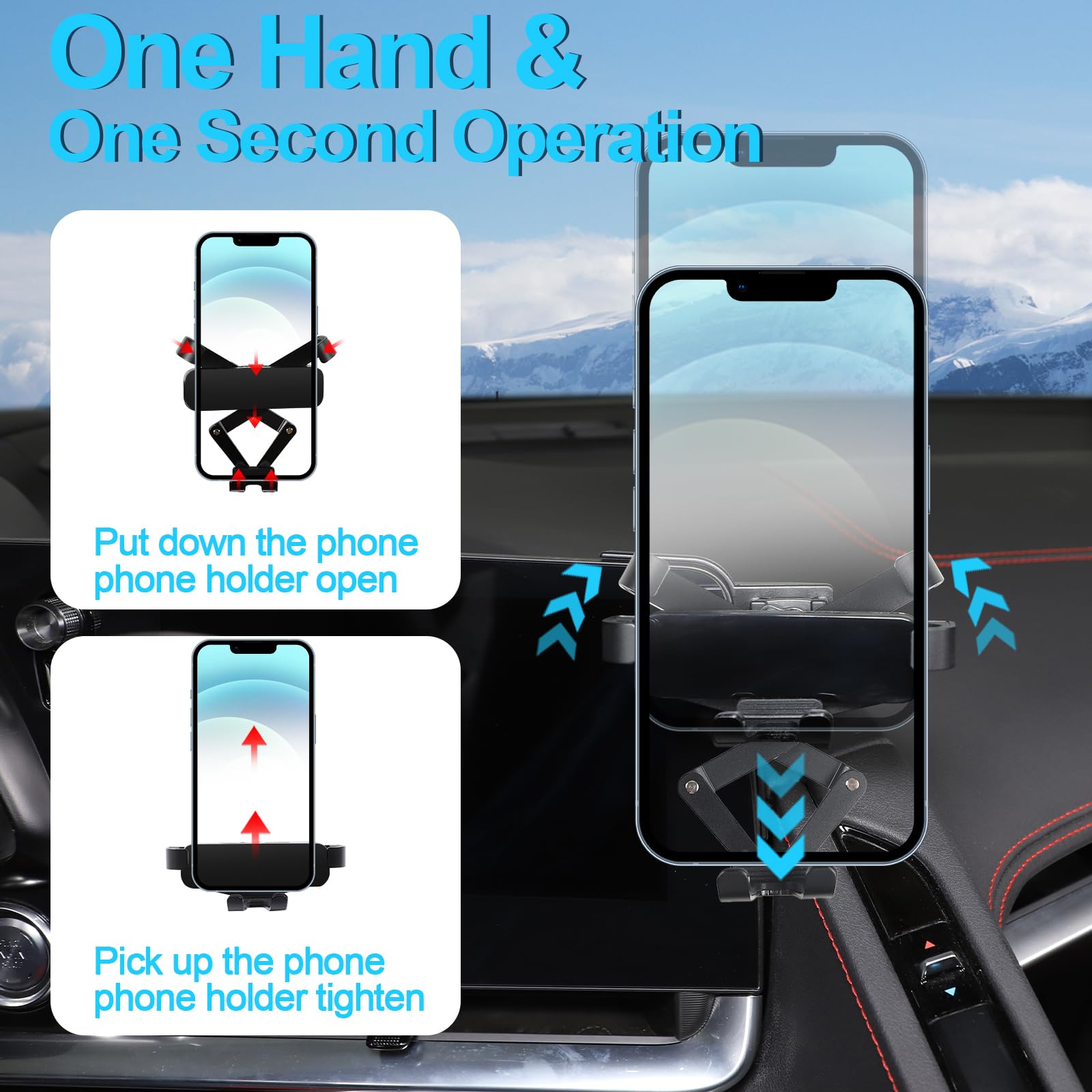 Chevrolet Corvette C8 Phone Mount 2020-2023 - Dashboard Car Holder for Navigation