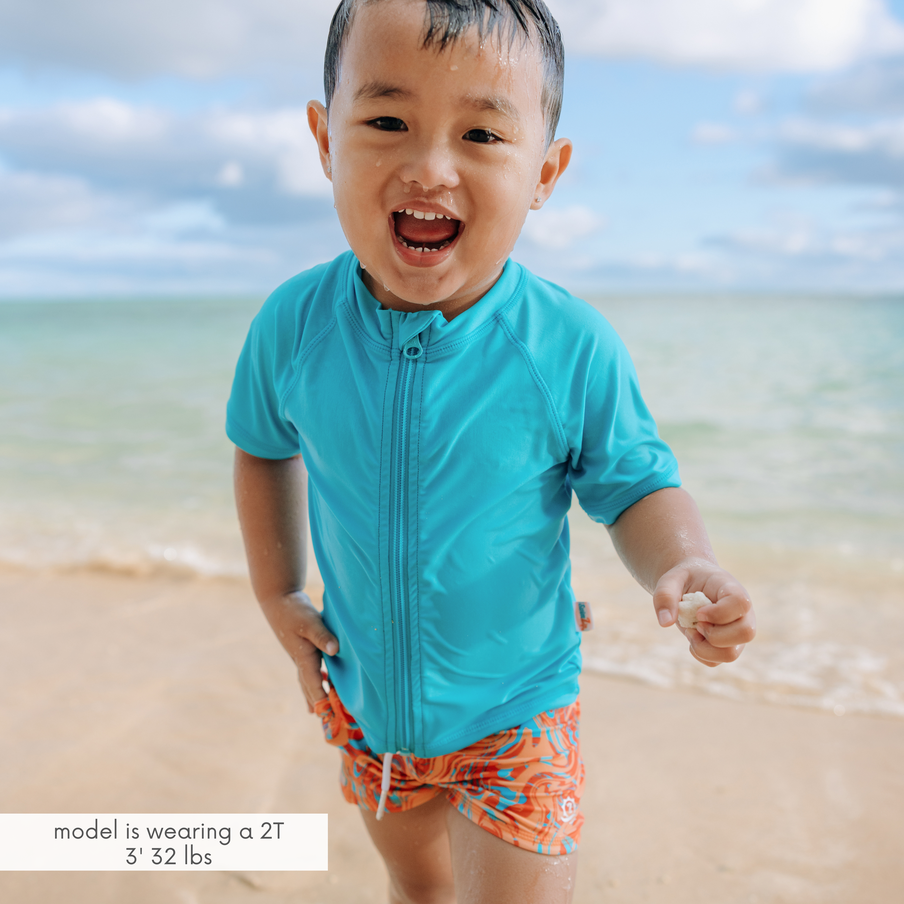 Kids Euro Swim Shorties | Swirl Print Swim Trunks for Boys & Girls - Perfect for Beach, Pool & Summer Water Activities