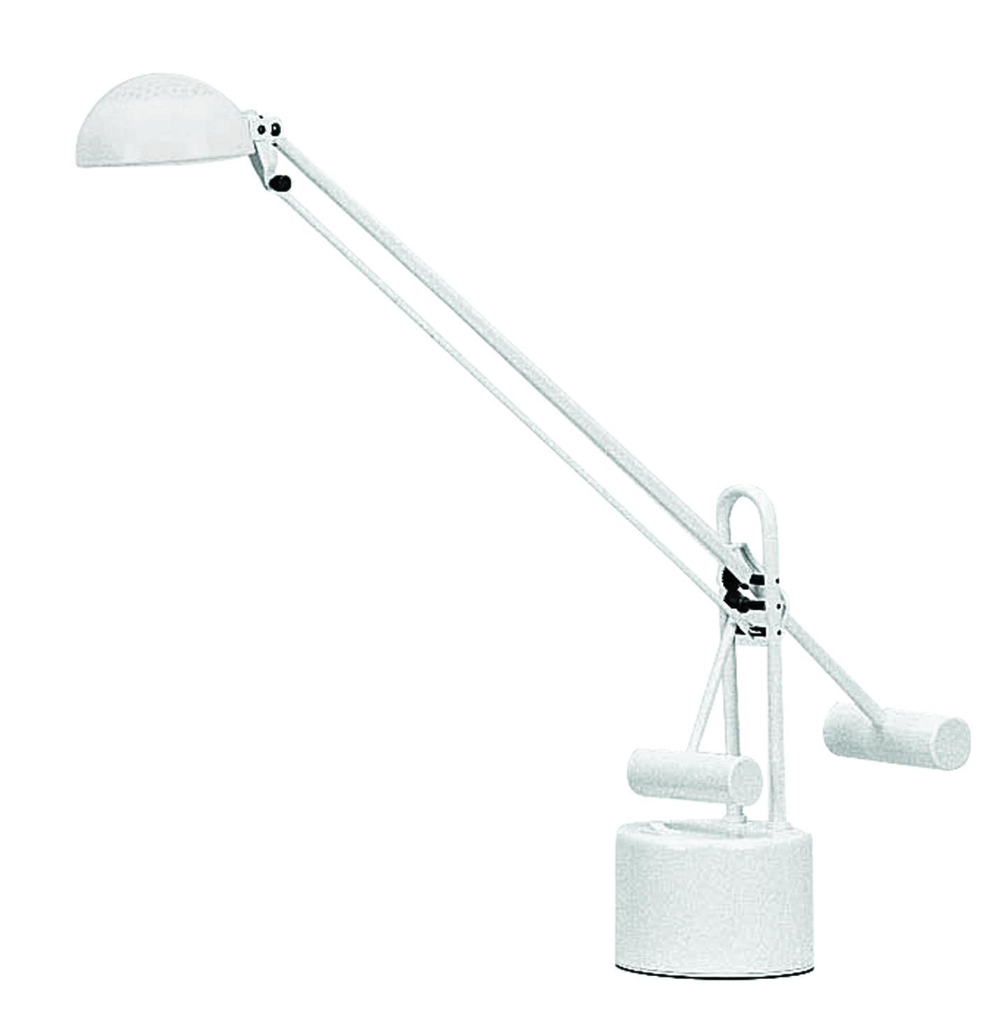 Lite Source LS-306WHT Halogen Desk Lamp - White Adjustable Task Light for Office, Study, Reading & Home Workspace