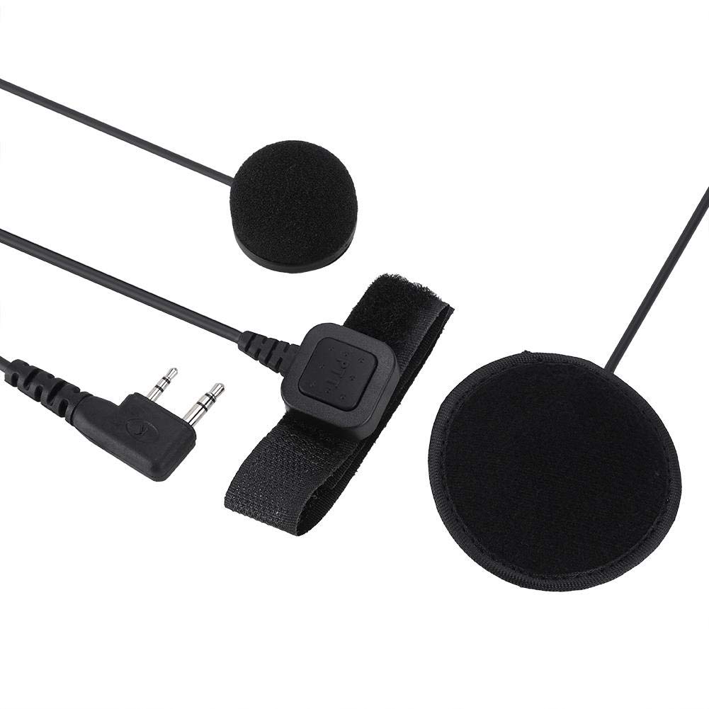 Motorcycle Helmet Headset with PTT & Microphone - Compatible with Two-Way Radios & Walkie Talkies - Ideal for Riding, Group Tours & Off-Road Adventures