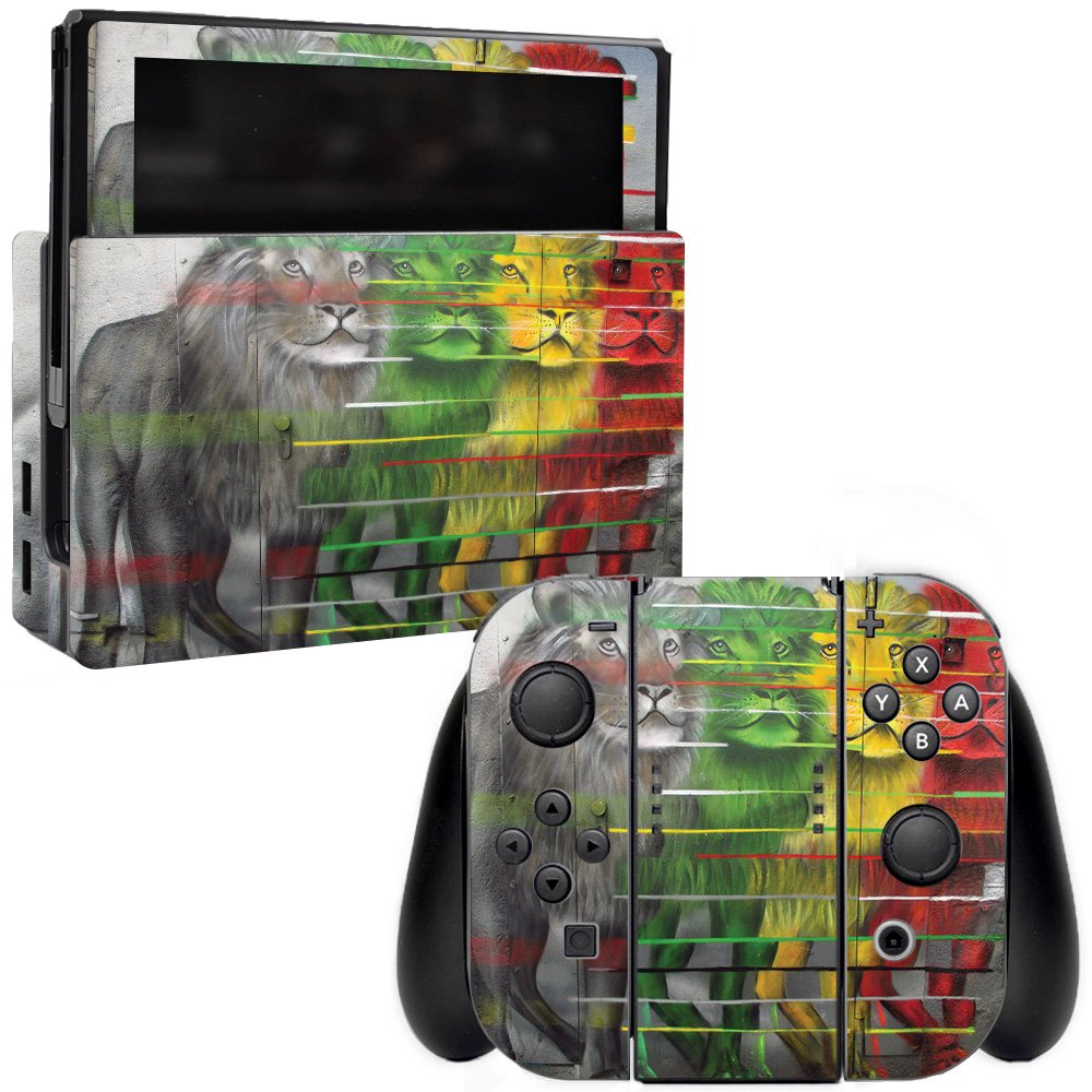 MightySkins Vinyl Decal Wrap Cover Compatible with Nintendo Switch - Lion Evolution | Protective & Durable Skin for Switch Console & Joy-Cons | Easy to Apply & Remove | Made in USA | Perfect for Gaming, Travel & Personalization