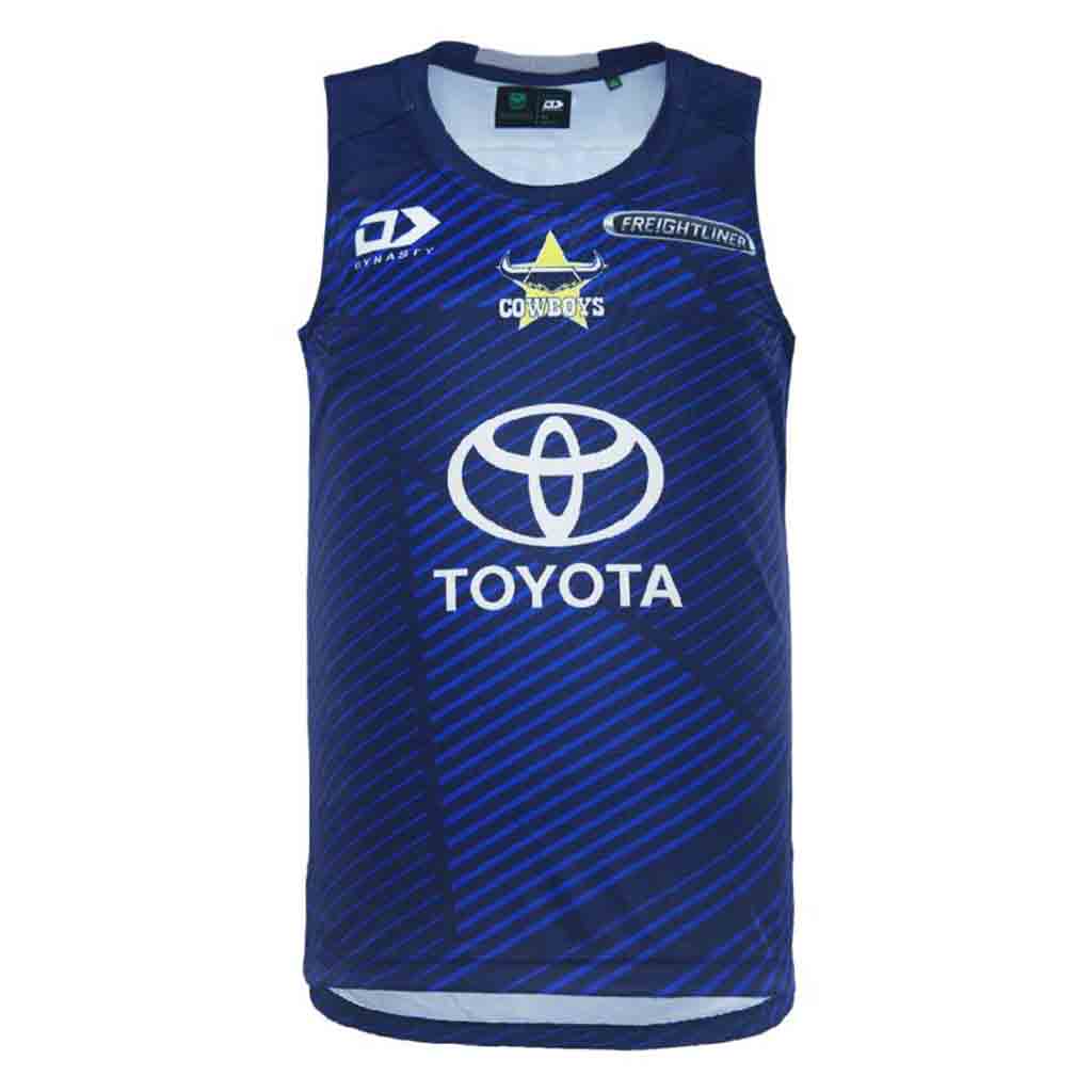North Queensland Cowboys 2024 Official Training Singlet for Men - Breathable Performance Shirt for Rugby, Gym & Sports Workouts