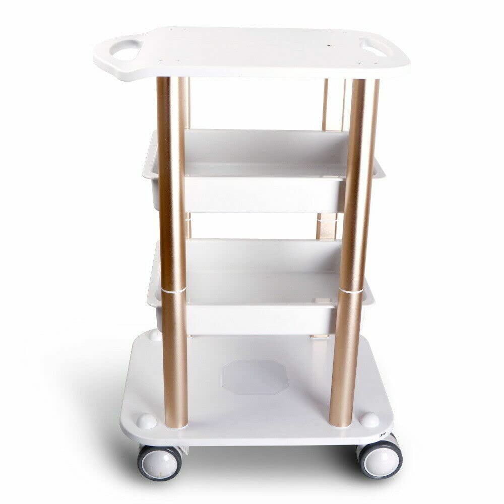 Beauty Trolley Cart with Wheels - Heavy Duty Salon & Spa Rolling Cart Organizer (150kg Capacity) | Perfect for Hair Salon Equipment, Spa Storage & Beauty Machine Organization | Ideal for Professional Salons, Home Spa Setup & Mobile Beauty Services