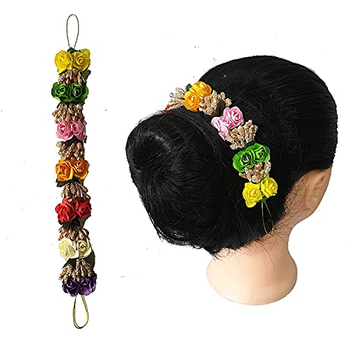 AB Beauty House® Gajra Style Hair Pin - Elegant Hair Bun Accessory for Women (Pack of 1) | Perfect for Weddings, Parties & Traditional Hairstyles