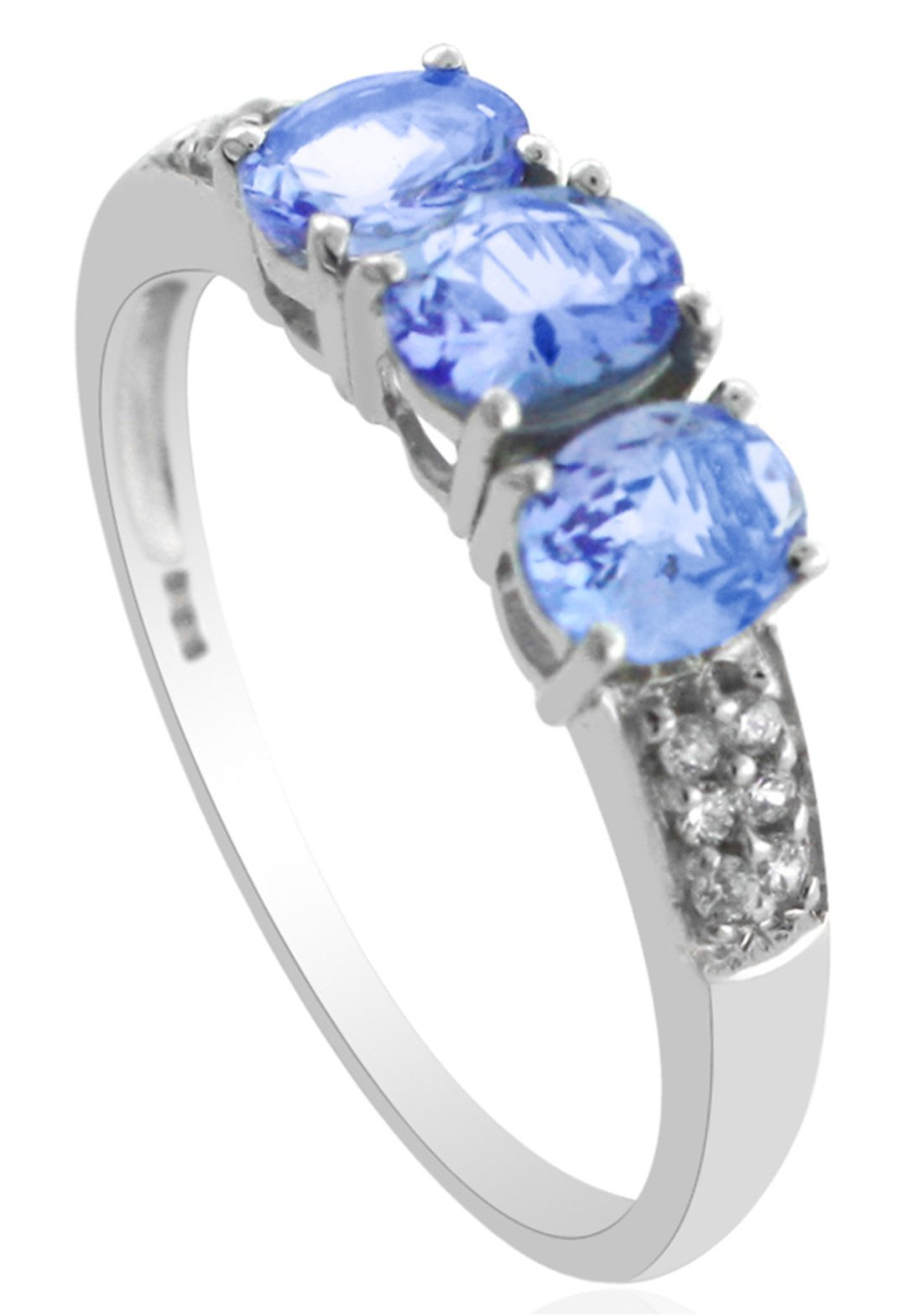0.96 Carat Natural Tanzanite Birthstone Ring - 925 Sterling Silver Promise Ring for Women | December Birthstone Jewelry, Anniversary Gift, Engagement Ring Alternative