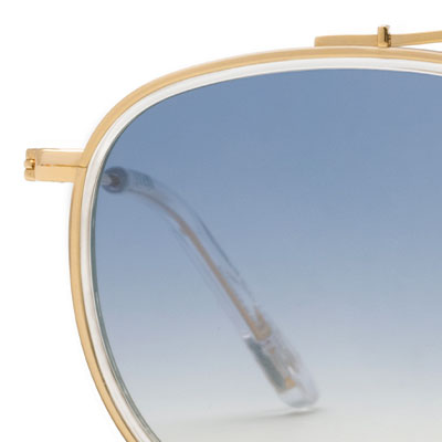 24K Gold Plated CHARTRES Sunglasses with Custom Vanity Tint - UV Protection & Polarized Lenses for Driving, Beach & Outdoor Activities
