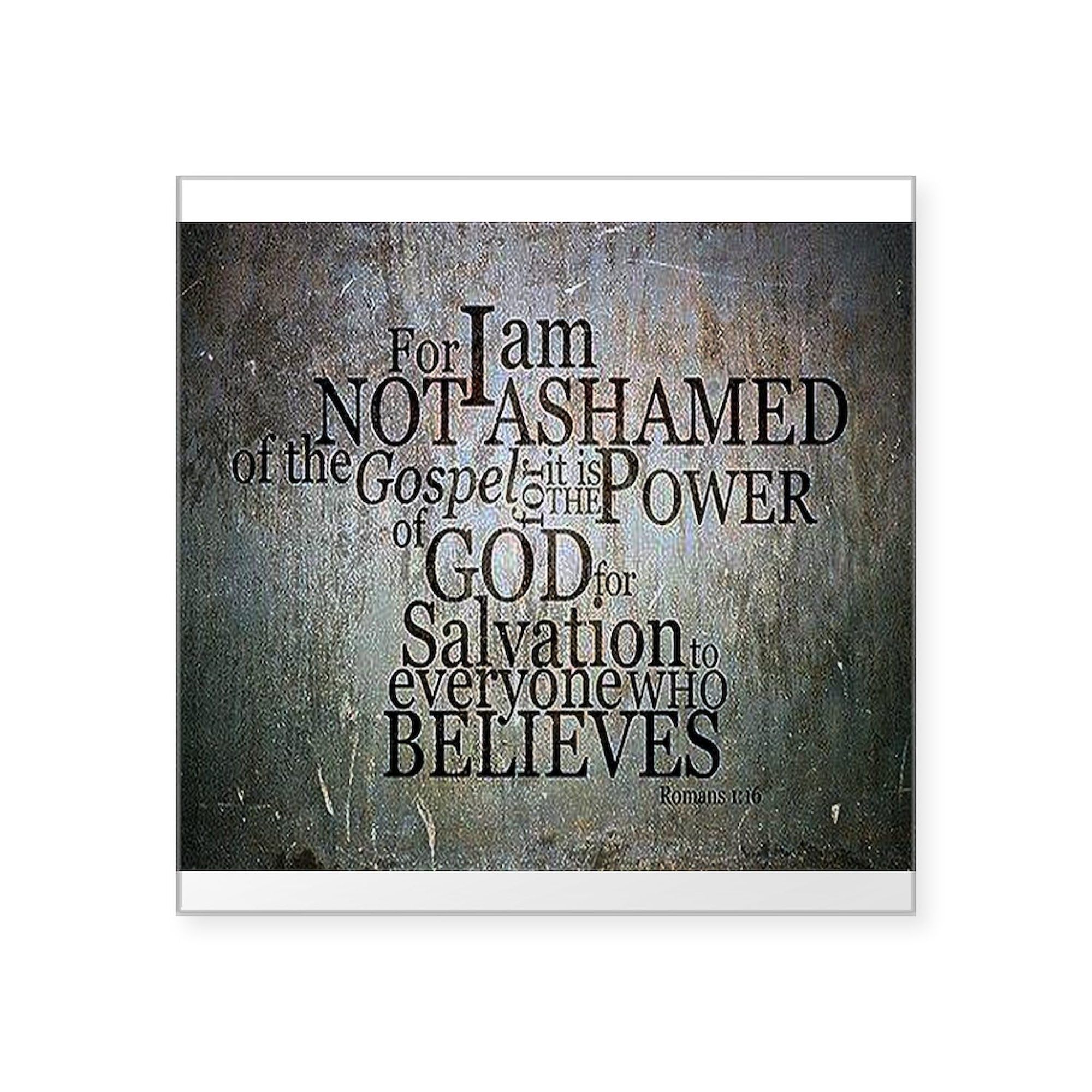 Romans 1:16 Not Ashamed Christian Car Decal - Durable Bumper Sticker for Cars, Trucks, Laptops & Windows - Waterproof Bible Verse Sticker for Faith Expression